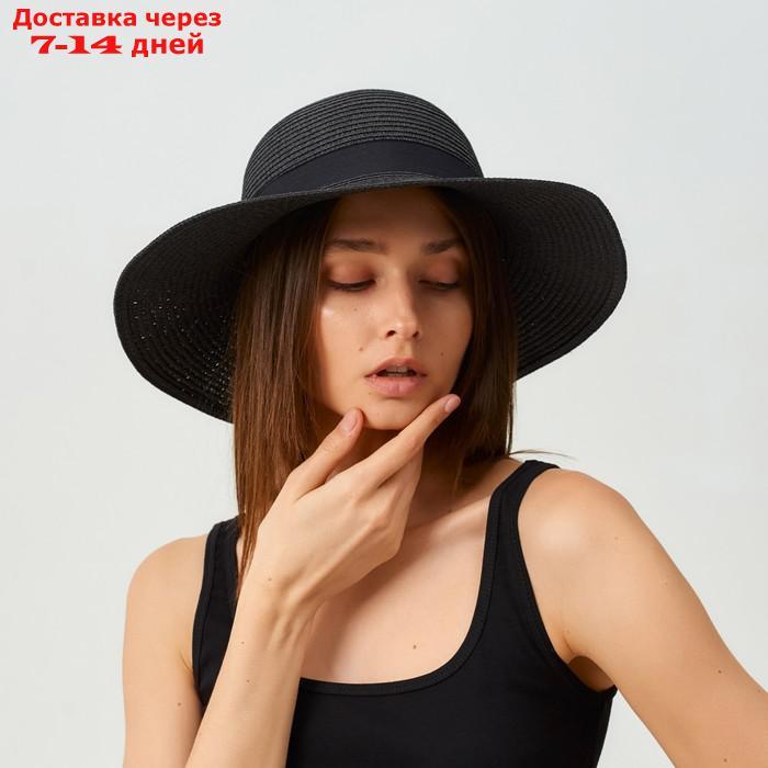 Шляпа женская MINAKU "Summer joy", размер 56-58, цвет черный - фото 8 - id-p227108732