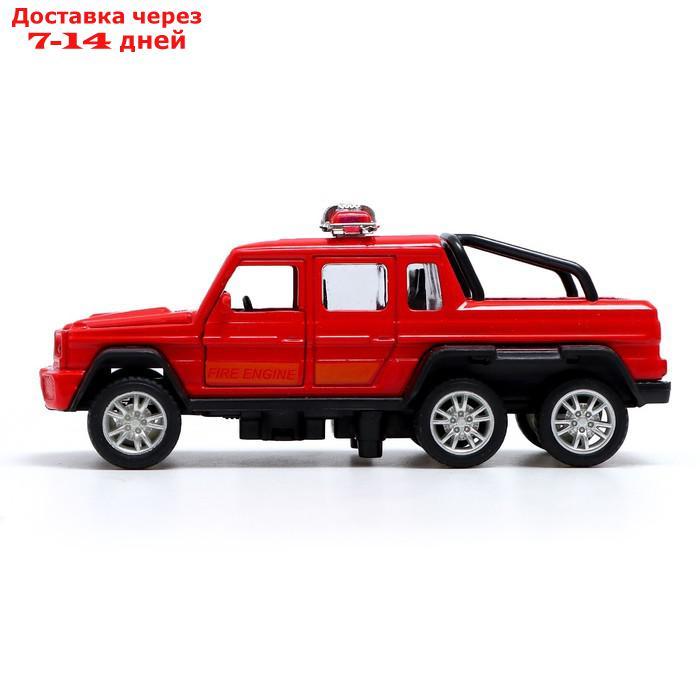 Машина металлическая "Джип 6X6 спецслужбы", 1:32, инерция, цвет красный - фото 2 - id-p227120285