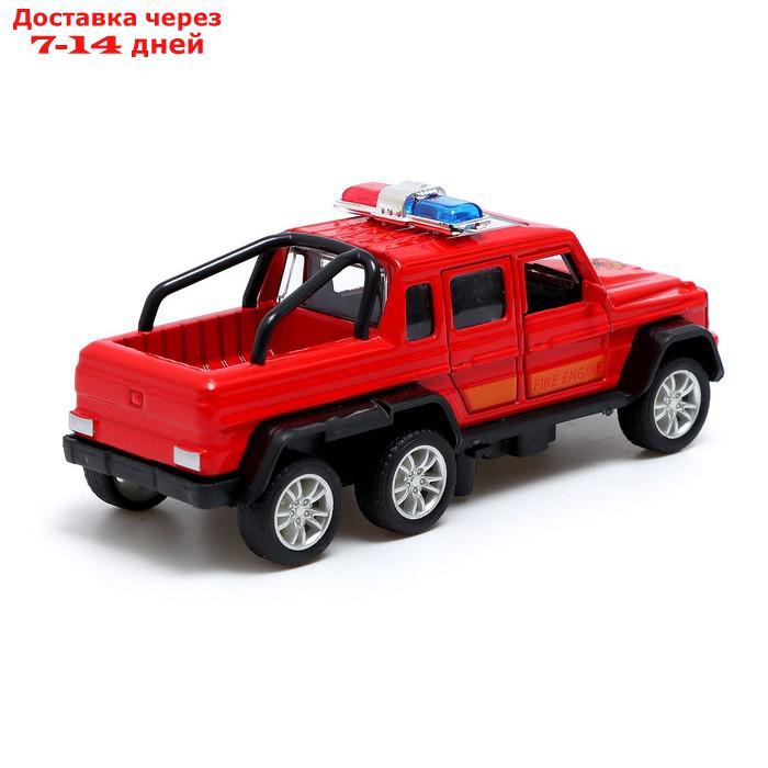 Машина металлическая "Джип 6X6 спецслужбы", 1:32, инерция, цвет красный - фото 4 - id-p227120285