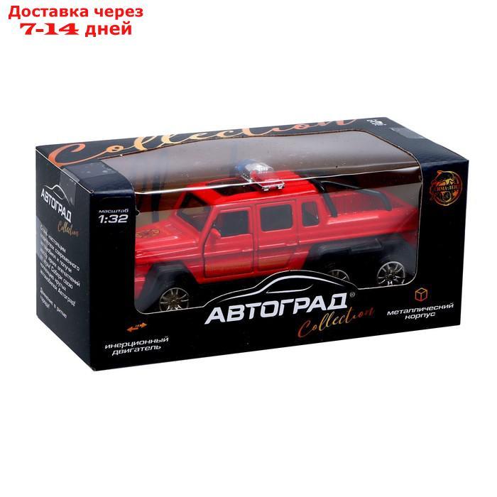 Машина металлическая "Джип 6X6 спецслужбы", 1:32, инерция, цвет красный - фото 5 - id-p227120285