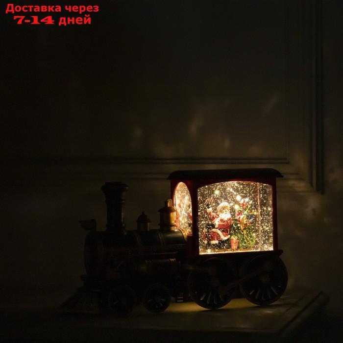 Фигура светодиодная паровоз "Дед Мороз с подарками", 30x18x10 см, USB, музыка, Т/БЕЛЫЙ - фото 5 - id-p227116613