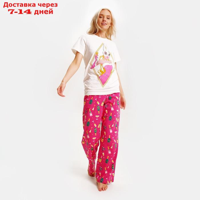 Пижама новогодняя женская (футболка и брюки) KAFTAN Girl, размер 52-54 - фото 1 - id-p227123796