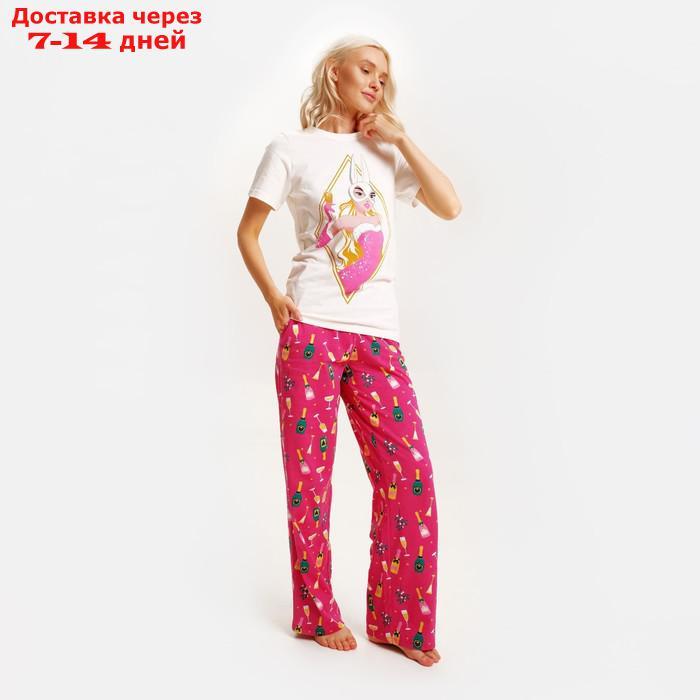 Пижама новогодняя женская (футболка и брюки) KAFTAN Girl, размер 52-54 - фото 2 - id-p227123796