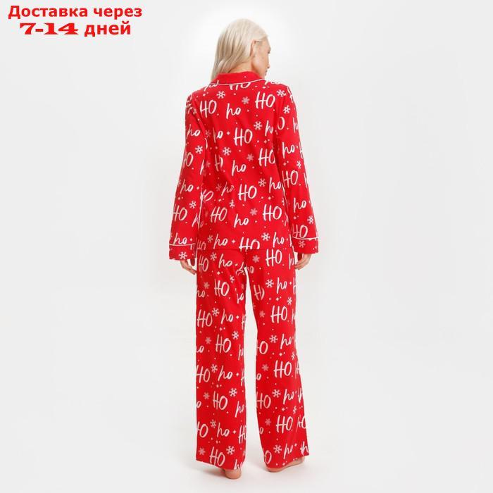 Пижама новогодняя женская (рубашка и брюки) KAFTAN ХоХо, размер 40-42 - фото 3 - id-p227123797