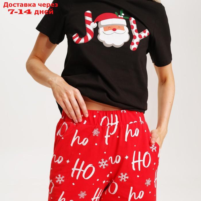 Пижама новогодняя женская (футболка и брюки) KAFTAN Joy, размер 44-46 - фото 5 - id-p227123798