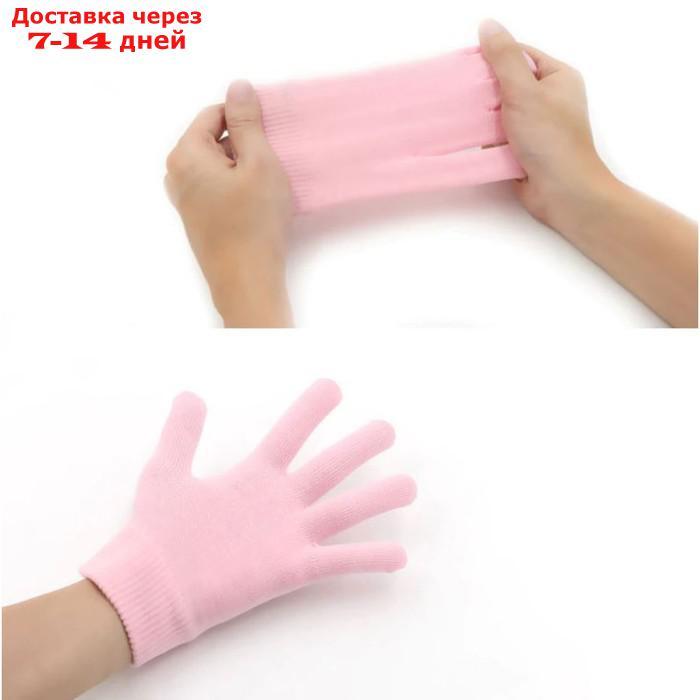 Перчатки гелевые, увлажняющие, one size, цвет розовый - фото 5 - id-p227101127