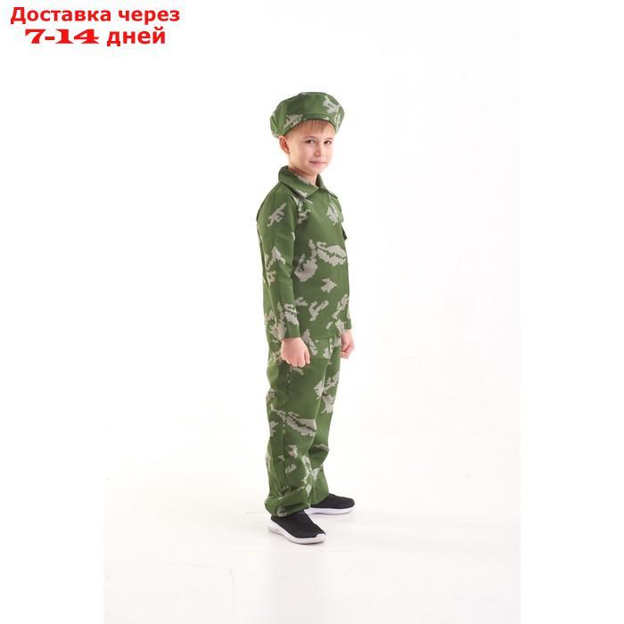 Карнавальный костюм "Пограничник", берет, куртка, штаны, 3-5 лет, рост 104-116 см - фото 2 - id-p227129753