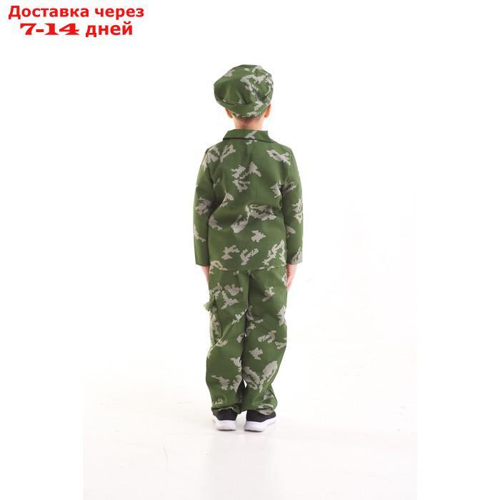 Карнавальный костюм "Пограничник", берет, куртка, штаны, 3-5 лет, рост 104-116 см - фото 3 - id-p227129753
