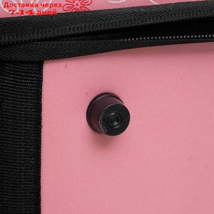 Складная сумка-переноска с отдельным входом, материал EVA, 43,5 х 28 х 33 см, розовая - фото 9 - id-p227097828