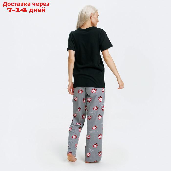 Пижама новогодняя женская (футболка и брюки) KAFTAN "Дед мороз", размер 44-46 - фото 2 - id-p227123807