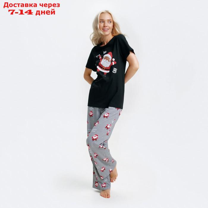 Пижама новогодняя женская (футболка и брюки) KAFTAN "Дед мороз", размер 44-46 - фото 3 - id-p227123807