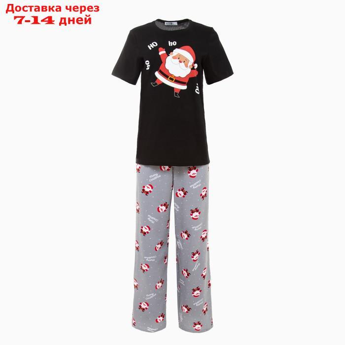 Пижама новогодняя женская (футболка и брюки) KAFTAN "Дед мороз", размер 44-46 - фото 4 - id-p227123807
