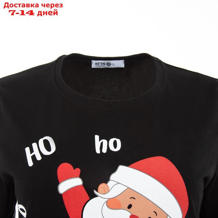 Пижама новогодняя женская (футболка и брюки) KAFTAN "Дед мороз", размер 44-46 - фото 5 - id-p227123807
