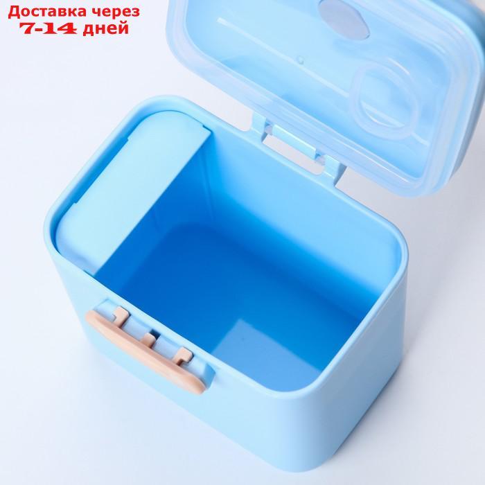 Контейнер для хранения детского питания, с ложкой, цвет голубой - фото 5 - id-p227114388