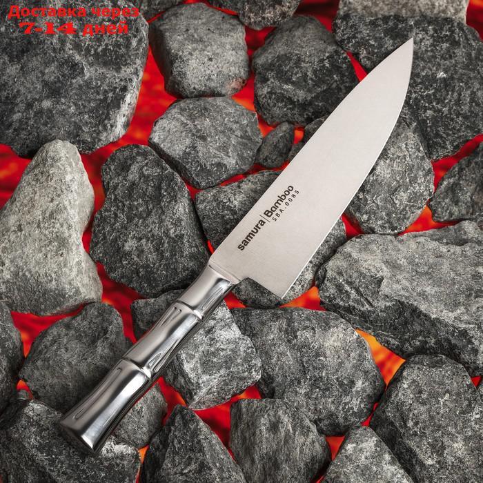 Нож кухонный SAMURA BAMBOO шеф, лезвие 20 см, сталь AUS-8 - фото 2 - id-p227012122