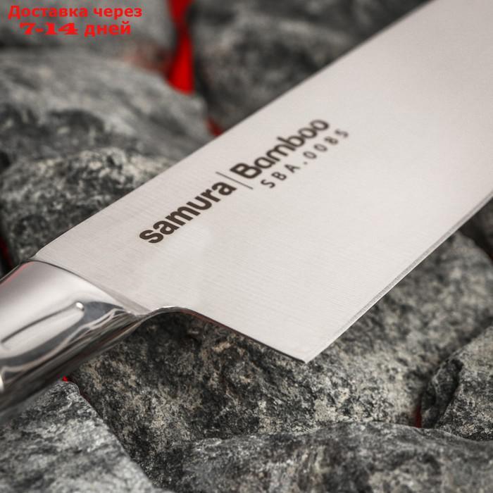 Нож кухонный SAMURA BAMBOO шеф, лезвие 20 см, сталь AUS-8 - фото 4 - id-p227012122
