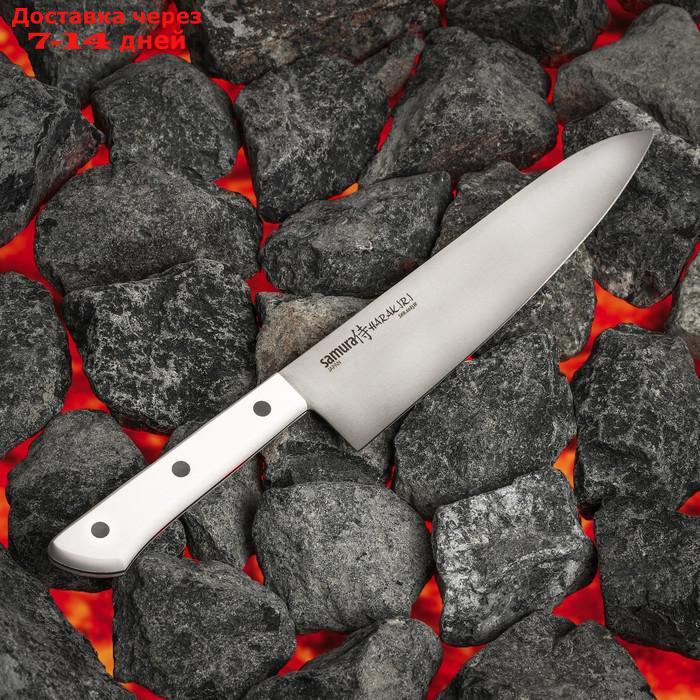 Нож Samura HARAKIRI шеф, лезвие 20,8 см, белая рукоять, сталь AUS-8 - фото 2 - id-p227012128