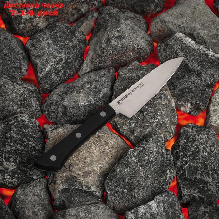Нож Samura HARAKIRI овощной, лезвие 10 см, чёрная рукоять, сталь AUS-8 - фото 2 - id-p227012129