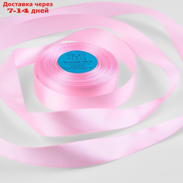 Лента атласная, 25 мм × 33 ± 2 м, цвет светло-розовый №067 - фото 1 - id-p227025973