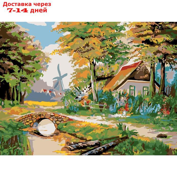 Картина по номерам на холсте "Домик в лесу", 40*30 см - фото 1 - id-p227126799