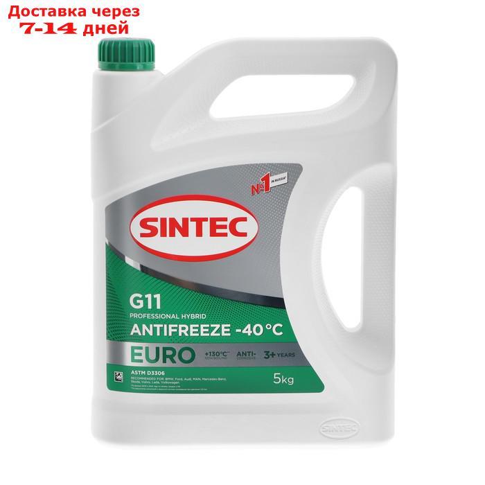 Антифриз Sintec "Euro", зеленый, G-11, 5 кг, (Акция 5 кг по цене 4 кг) - фото 4 - id-p227123816