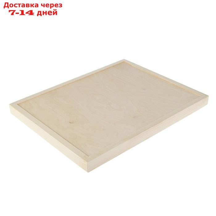 Планшет деревянный, с врезанной фанерой, 40 х 50 х 3,5 см, глубина 0.5 см, сосна - фото 2 - id-p226976937
