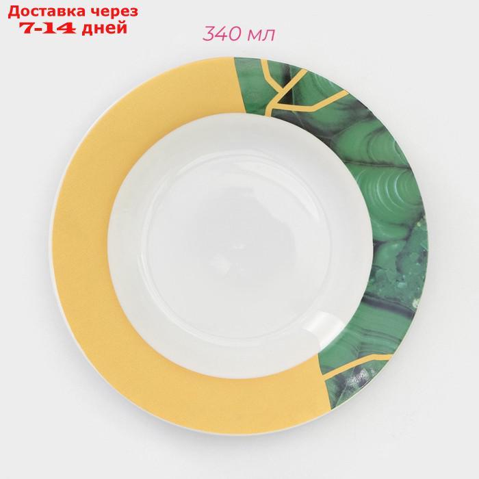 Набор тарелок Доляна "Малахитовая шкатулка", 18 предметов: 6 тарелок 20/25 см, 6 тарелок суповых - фото 5 - id-p227116635