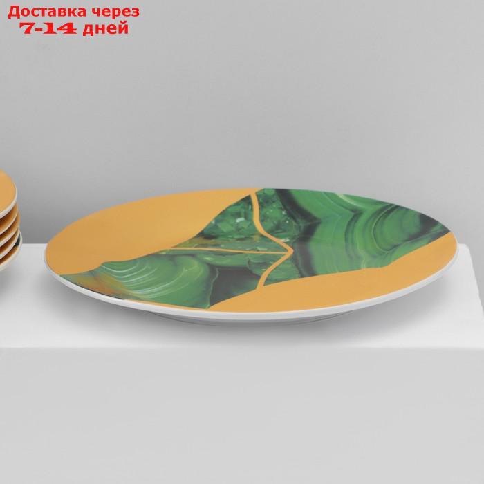 Набор тарелок Доляна "Малахитовая шкатулка", 18 предметов: 6 тарелок 20/25 см, 6 тарелок суповых - фото 6 - id-p227116635