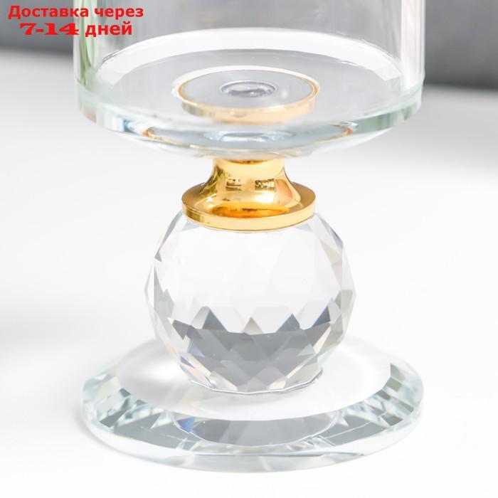 Подсвечник стекло на 1 свечу "Прозрачность" 9,2х5х5 см - фото 3 - id-p226966187