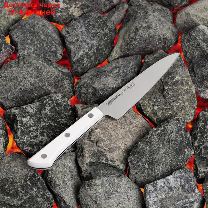 Нож кухонный универсальный Samura Harakiri, лезвие 12 см, белая рукоять, сталь AUS-8 - фото 2 - id-p227012139