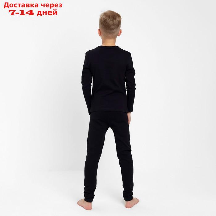 Термобелье для мальчика (лонгслив, легинсы) цвет чёрный, рост 140 - фото 4 - id-p227117749