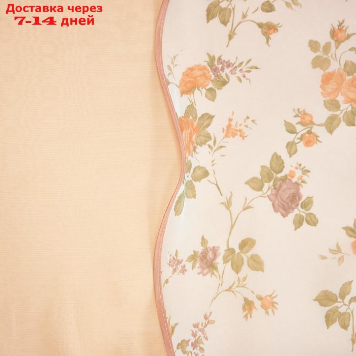 Комплект штор для кухни "Византия" 280х160 см, цвет персиковый, левая - фото 2 - id-p226966199