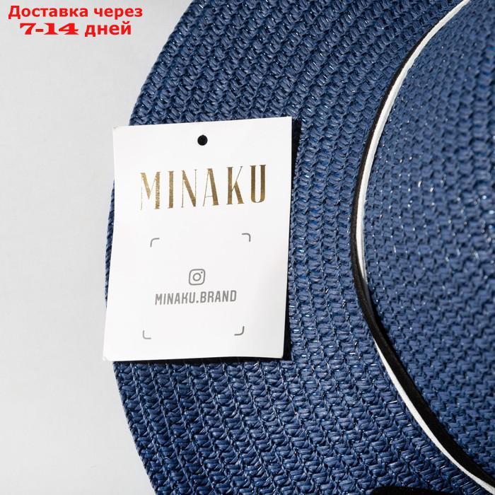 Шляпа с бантиком MINAKU цвет темно-синиё, р-р 56-58 - фото 3 - id-p227108759