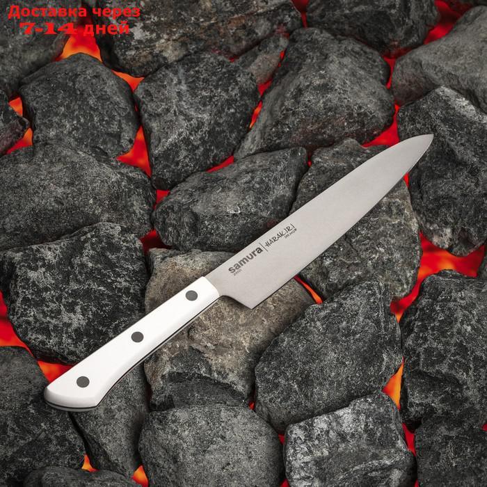 Нож кухонный универсальный, Samura Harakiri, лезвие 15 см, белая рукоять, сталь AUS-8 - фото 2 - id-p227012150