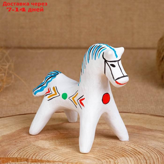 Сувенир "Конь", 5,5×6×8 см, каргопольская игрушка
