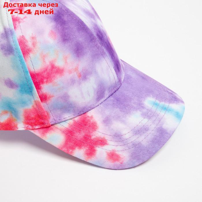 Кепка женская "Tie-dye" MINAKU цвет фиолетовый, р-р 56-58 - фото 2 - id-p227108766