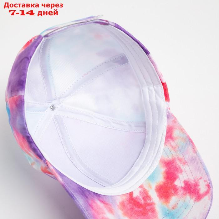 Кепка женская "Tie-dye" MINAKU цвет фиолетовый, р-р 56-58 - фото 5 - id-p227108766