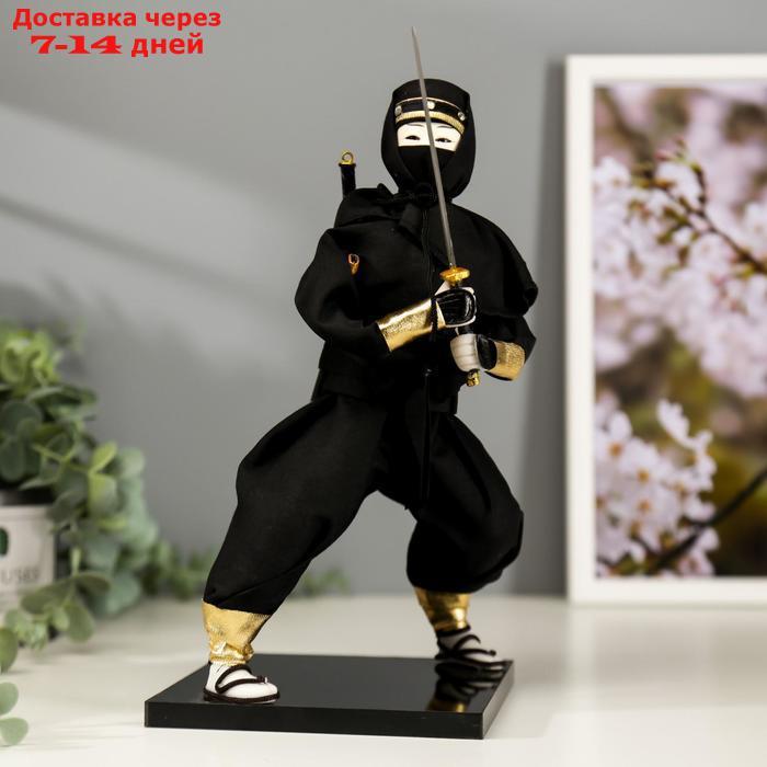 Кукла коллекционная "Чёрный ниндзя с мечом" 25х12,5х12,5 см - фото 1 - id-p226955976