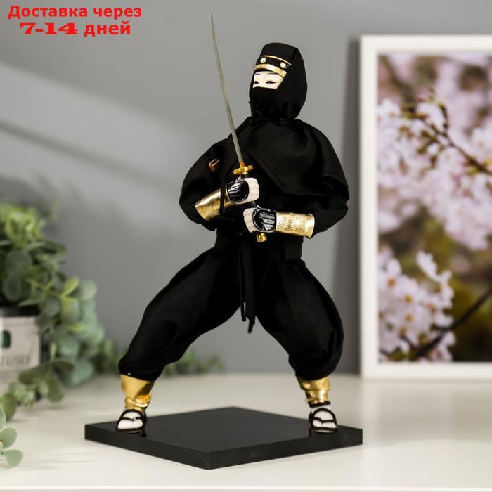 Кукла коллекционная "Чёрный ниндзя с мечом" 25х12,5х12,5 см - фото 2 - id-p226955976