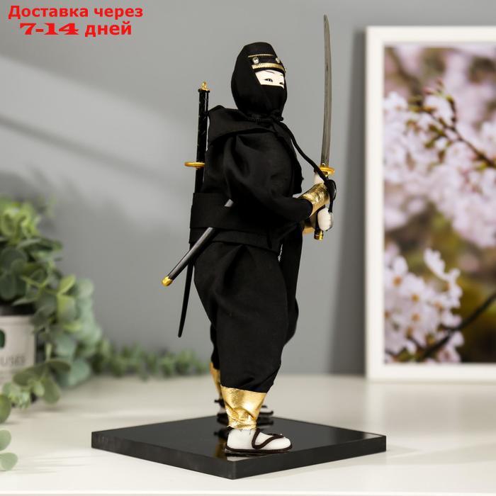 Кукла коллекционная "Чёрный ниндзя с мечом" 25х12,5х12,5 см - фото 3 - id-p226955976