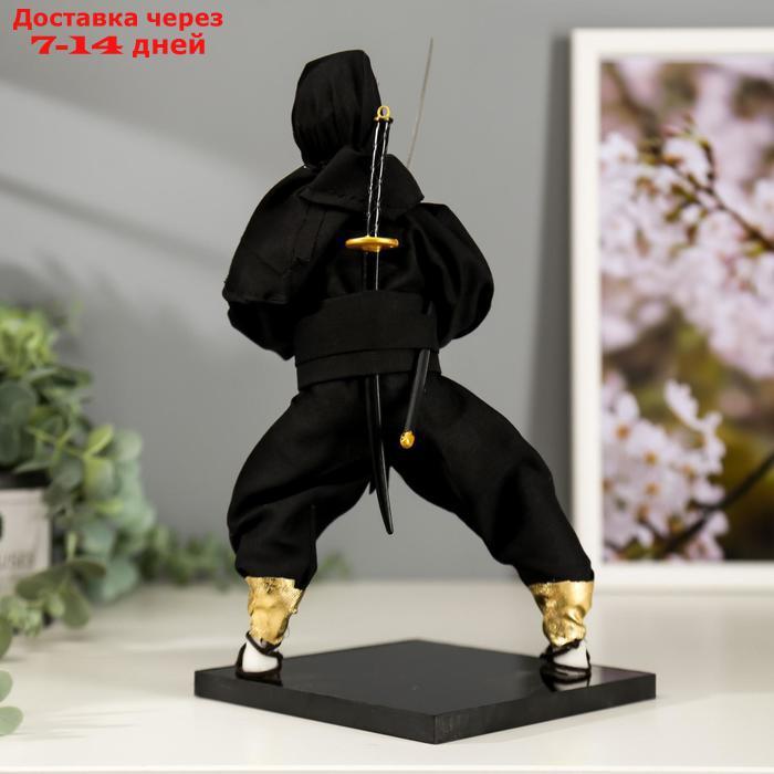 Кукла коллекционная "Чёрный ниндзя с мечом" 25х12,5х12,5 см - фото 4 - id-p226955976