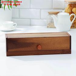 Органайзер для чая и кухонных принадлежностей, 35,8×13×10 см, тропическая акация