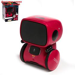 Робот интерактивный "Милый робот", световые и звуковые эффекты, цвет красный