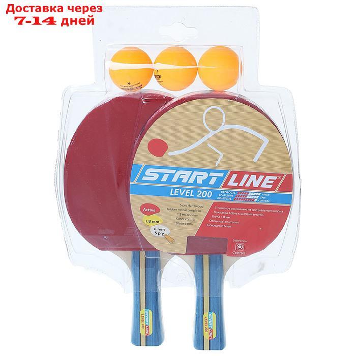 Набор для настольного тенниса, 2 ракетки Level 200, 3 мяча Club Select - фото 1 - id-p227002431