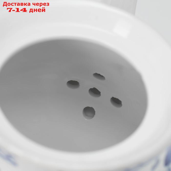 Сервиз чайный Доляна "Русский узор",13 предметов на подставке: 6 чашек 210 мл, 6 блюдец, чайник - фото 5 - id-p227012162