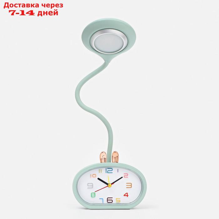 Часы-светильник "Элеанор", с будильником, подсветкой, 800 мАч, 3 режима, дискретный ход, USB - фото 1 - id-p227130789