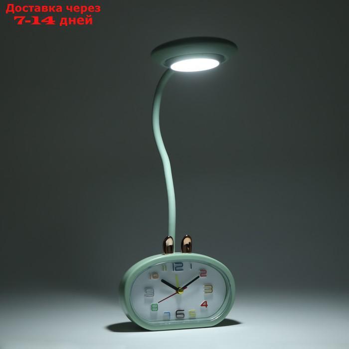 Часы-светильник "Элеанор", с будильником, подсветкой, 800 мАч, 3 режима, дискретный ход, USB - фото 3 - id-p227130789