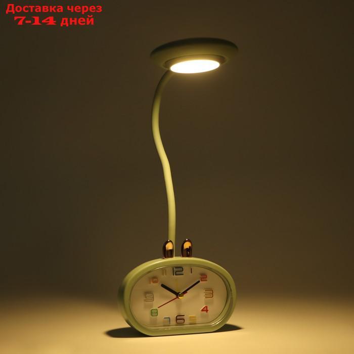 Часы-светильник "Элеанор", с будильником, подсветкой, 800 мАч, 3 режима, дискретный ход, USB - фото 4 - id-p227130789