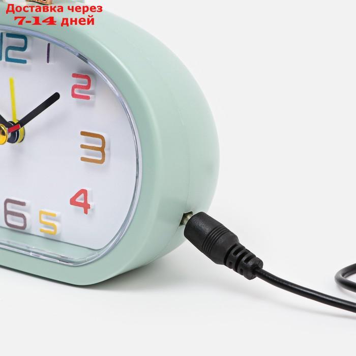 Часы-светильник "Элеанор", с будильником, подсветкой, 800 мАч, 3 режима, дискретный ход, USB - фото 7 - id-p227130789