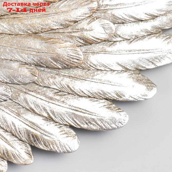 Сувенир полистоун настенный декор "Серебряные крылья" набор 2 шт размер крыла 18х41х6 см - фото 2 - id-p227120343